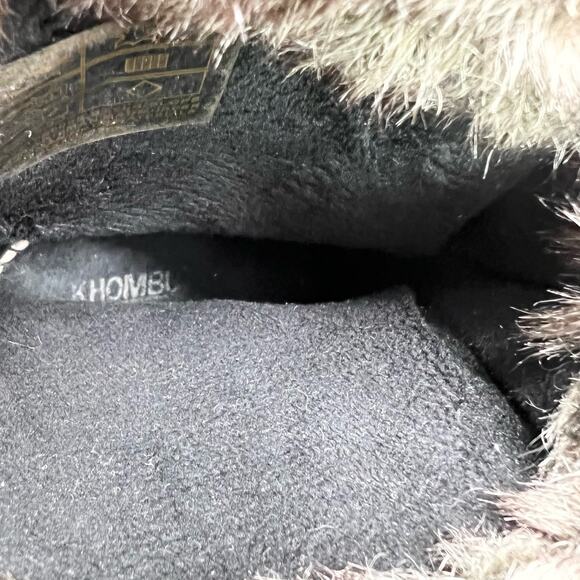 Khombu Womens The Slope Winter Snow Boots Black Suede Faux Fur Pull On Size 10 - Picture 11 of 11